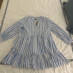 J. Crew Blue and White Dress